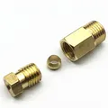 M4 M6 M8 M10 1/8" 1/4" BSP Maschio A 4 6 8mm Tubo di compressione Raccordo per tubi in ottone Olio lubrificante
