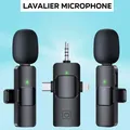 JOCEEY 3 in 1 Mini Microfono Wireless Lavalier per iPhone, Android e Fotocamera - Doppio Microfono Wireless 2.4G senza Fili con Riduzione del Rumore - Microfono Lav Professionale per Registrazione
