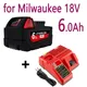 Turpow Lithium-Ion 18V 6.0A Replacement Power Tools and Battery Charger for Milwaukee Battery M18