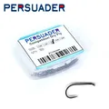 PERSUADER 50pcs/box professional competition barbless dry fly hooks 10# 12# 14# 16# 18# slim&light