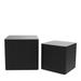 Black Nesting End Table Set of 2 Wood Coffee Table Square Side Table