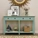 Rustic Brushed Texture Console Table with Drawer and Bottom Shelf