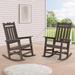 BONOSUKI Outdoor Adirondack Rocking Chair,Fire Pit Chair-Set of 2