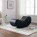 Rocking Leisure Bench,Relax Yoga Chaise, Modern Faux Leather Curved Sofa, Upholstered Yoga Chaise,Modern Rocking Chair