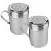 2-Piece 10 Ounce Stainless Steel Dredge Shakers with Handle