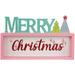 Lighted "Merry Christmas" Glittered Tabletop Decoration - 10"