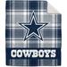 Pegasus Dallas Cowboys 50" x 60" Plaid Flannel Sherpa Plush Blanket