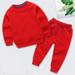 Winter Sweatshirt Suit Toddler Girl Clearance Solid T-Shirt Kids Long Sleeve Thin Pullover Toddler Baby Tops Blouse and Sweatpants Outfit Set Cotton Toddlers Halloween Outfits for Boys Months