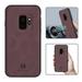 Mantto PU Leather Case for Samsung S9 Retro Premium Luxury Slim Soft Non-Slip Grip Flexible Bumper Shockproof Full Body Protective Cover Phone Cases for Samsung Galaxy S9 Wine Red