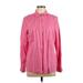 Gap Long Sleeve Button Down Shirt: Pink Tops - Women's Size Large