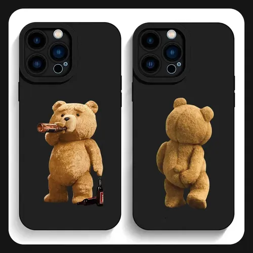 Neue Cartoon Teddybär Paar Handy hülle für iPhone 15 Pro Max 11 12 Mini 13 14 Pro Max x XS XR 78 14