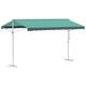 Outsunny 300 x 300CM 2 Side Free Standing Manual Awning Canopy Patio Garden Outdoor Sun Shade Shelter w/Winding Handle (Green)