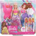 Barbie Dreamtopia Dress Up Doll Gift Set, 12.5-Inch, Blonde with Princess, Fairy and Mermaid Costumes, Gift for 3 to 7 Year Olds, GJK40