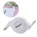 retractable charging cable 2m USB Charging Cable Retractable Fast Charging Cord Portable High Charger Cable for Android Phones (White)