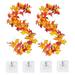 YOHOME Fall&Winter Gifts - 2Pc 1.7M Fall Maple Leaves Lighted Garland Decor Thanksgiving String Lights Decorations Autumn Holiday Party Ornament A