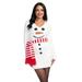 Women's Snowman Scarf Sequin Dress