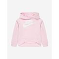 Nike Girls Club Fleece Hi Low Hoodie In Pink Size 4 - 5 Yrs
