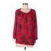 Lucky Brand 3/4 Sleeve Blouse: Red Tops - Women's Size Medium