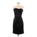 White House Black Market Cocktail Dress - Party Sweetheart Sleeveless: Black Print Dresses - Women's Size 6