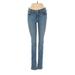 Rag & Bone/JEAN Jeans - Mid/Reg Rise Skinny Leg Denim: Blue Bottoms - Women's Size 26 - Sandwash