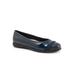 Wide Width Women's Danni Flat by Trotters in Navy (Size 6 W)