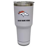 The Memory Company White Denver Broncos Personalized 30oz. Stainless Steel Bluetooth Tumbler