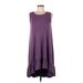Zara Casual Dress - High/Low Scoop Neck Sleeveless: Purple Print Dresses - Women's Size Medium