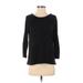 Ann Taylor LOFT Pullover Sweater: Black Color Block Tops - Women's Size Small