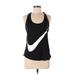 Nike Active Tank Top: Black Color Block Activewear - Women's Size Medium