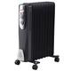 2000W 9 Fin Oil Filled Radiator, 3 Heat Settings and Thermostat Timer, Overheat Safety Cut-off, 2kw Portable Heater with Quiet Operation, Black (1)