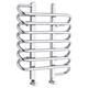 Milano Select - Modern Chrome Curved Bar Ladder Style Heated Towel Rail Radiator - 610mm x 500mm