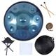 XUCS Handpan Drum, 22 Inch Steel Hand Drum, 432HZ D Minor 9 Notes Steel Tongue Drum, With Soft Handpan Bag, 2 Handpan Mallets, Handpan Stand, Beginner Meditation Instrument Gift