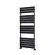 Milano Lustro - Modern Black Flat Panel Heated Towel Rail Radiator - 1500mm x 600mm