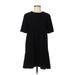 Zara Casual Dress - Shift High Neck Short sleeves: Black Print Dresses - Women's Size Medium