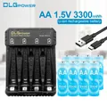 DLGPOWER-Batterie aste au lithium avec chargeur AA AAA 1.5V télécommande jouet électrique