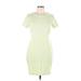 Wild Fable Casual Dress - Mini: Green Solid Dresses - Women's Size Large