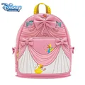 Disney-Mini sac à dos Loungefly Cendrillon pour femme cartable en cuir PU original dessin animé