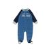 Carter's Long Sleeve Outfit: Blue Color Block Bottoms - Size 6 Month