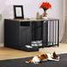 Tucker Murphy Pet™ Eckhold 2-in-1 Furniture-style Wood Pet Crate Wood in Black | Wayfair 521A58F5D6C4485CA8F5276876E51AA0