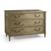 Kalpa Louis XVI 3 - Drawer 52" W Solid Wood Dresser Wood in Brown Jonathan Charles Fine Furniture | 36 H x 52 W x 20 D in | Wayfair 003-3-263-WNC