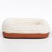 FluffyPaw Orthopedic Memory Foam Bolster Polyester in Brown/Orange | 7 H x 28 W x 23 D in | Wayfair TYLBDB95S1