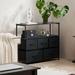 Rebrilliant Meighan Accent Chest Wood/Metal in Black | 31 H x 39 W x 11 D in | Wayfair DD0A3829608B4EDB80E1F9F96119F2A9