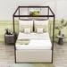 Red Barrel Studio® Dagh Canopy Storage Bed Upholstered/Velvet in Gray | 76 H x 56 W x 83 D in | Wayfair A52FB7C464BC474EAE34AFE69BA5849C