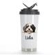 Personalised Havanese Dog Breed Thermos Stainless Steel Coffee Travel Mugs with Handles, Pet Dog Mug