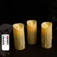 1/3/6 Pieces Moving Wick Flameless Wedding Decorative Votive Candles Warm White Light 5 inch Battery