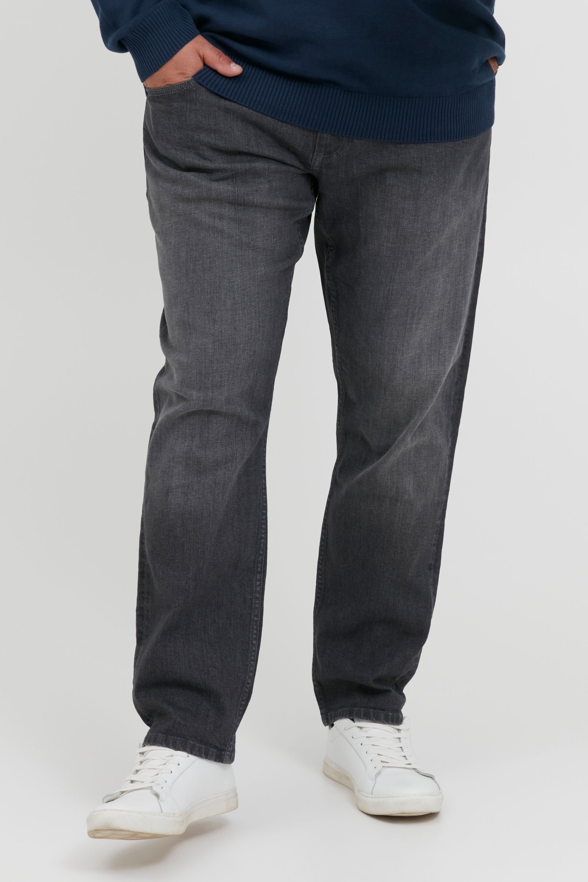 5-Pocket-Jeans BLEND "BHJoe Big & Tall", Herren, Gr. 44, Länge 32, denim dunkelgrau, Jeans, 98% Baumwolle, 2% Elasthan, unifarben, regular fit lang, Jeans 5-Pocket-Jeans, Klassische Jeanshose Regular-Fit in großen Größen