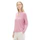 Langarmshirt TOM TAILOR Gr. XXXL, rosa (dusty vanda) Damen Shirts V-Shirts