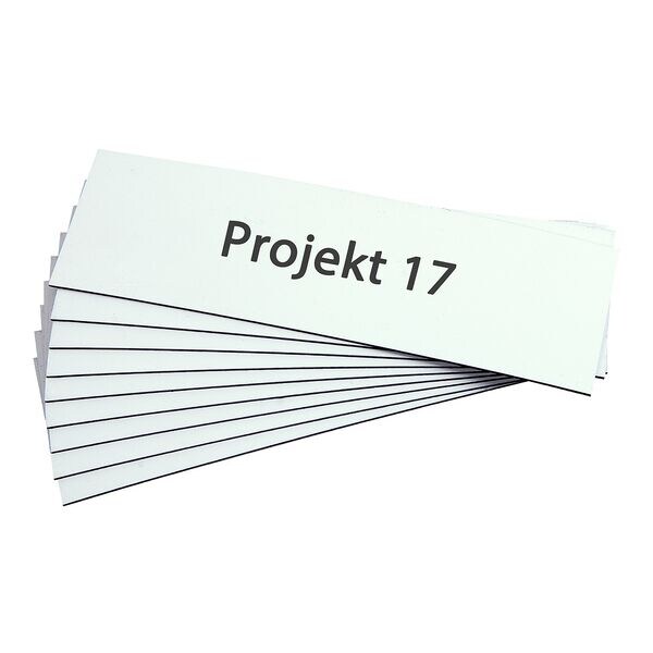 EICHNER 100er-Pack Magnet-Lagerschild 40 x 200 mm weiß, 4x20 cm Image