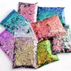 50 gr/beutel Meerjungfrau Nail Art Glitter Mix Größe klobige Sechseck Laser Pailletten Chamäleon Pailletten funkelnde Flocke Maniküre Kunst Dekoration # m