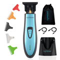 Supreme Trimmer T Shaper DLC Trimmer | 120 Min Run Time Zero Gap Professional Barber Trimmer for Sensitive Skin Kids & Elderly | Low Noise Cordless Beard Trimmer Liner | ST5215 Light Blue